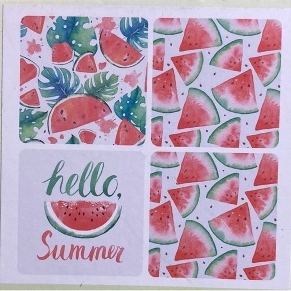Watermelon summer Set of 8 Ceramic Coasters 🍉 - Picture 6 of 6